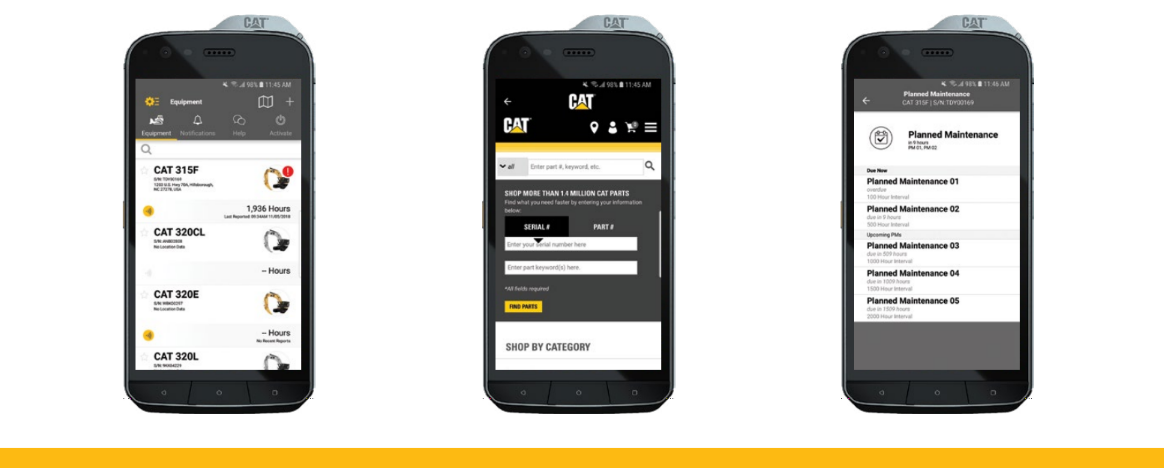 Cat app being used on site